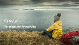  Presentation with elementary school career day and technology and black female - Slides enhanced with joy peace hope - female backpacker tourist in icleand background and a gray colored foreground