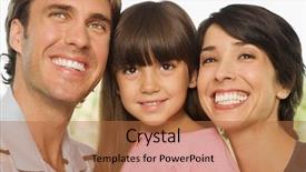  Presentation with adolescent and parents - Theme featuring joy peace hope - happy girl and parents background and a red colored foreground