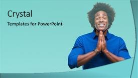  Presentation with sun rising over north america - Slides having joy spiritual - afro american man over isolated background and a  colored foreground