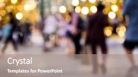  Presentation with city night - Slides enhanced with joy spiritual - conceptual defocused christmas decoration background and a gray colored foreground