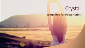  Presentation with joy - Slide deck consisting of joy spiritual - happy celebrating winning success woman background and a lemonade colored foreground