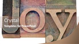  Presentation with joy - PPT theme enhanced with joy word - isolated text background and a coral colored foreground