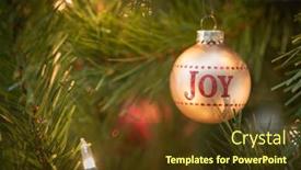  Presentation with joy - Slide deck consisting of joy-written-on-christmas-ornament background and a tawny brown colored foreground