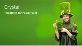  Presentation with joyful - PPT theme consisting of joyful-attractive-girl-dressed background and a tawny brown colored foreground