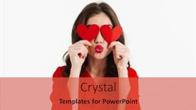  Presentation with paper making - Amazing PPT layouts having joyful-beautiful-girl-wearing-red backdrop and a red colored foreground