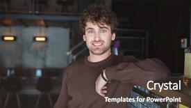  Presentation with joyful - Beautiful slide set featuring joyful content handsome positive charismatic backdrop and a  colored foreground