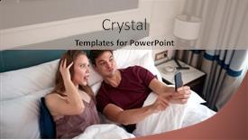  Presentation with valentine - PPT layouts having joyful-couple-on-a-valentine background and a mint green colored foreground