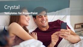  Presentation with valentine - Colorful slide set enhanced with joyful-couple-spending-valentine-s backdrop and a ocean colored foreground