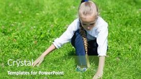  Presentation with joyful - PPT theme consisting of joyful-girl-with-a-scythe background and a tawny brown colored foreground