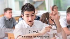  Presentation with highschool - Presentation theme consisting of background of ceramic ware background and a tawny brown colored foreground.