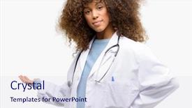  Presentation with elementary school african american female - Amazing slide set having joyful invitation - african american doctor woman medical backdrop and a sky blue colored foreground