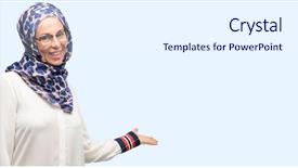  Presentation with muslim parenting - Presentation having joyful invitation - middle age muslim arab woman background and a white colored foreground