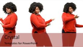  Presentation with plus size fashion model - Amazing PPT layouts having joyful invitation - young beautiful african plus size backdrop and a red colored foreground