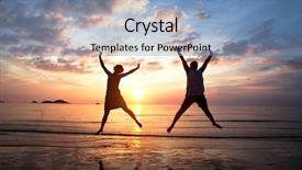  Presentation with vacation - Slides having joyful mood - concept of long-awaited vacation young background and a teal colored foreground