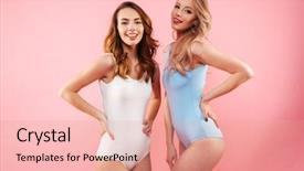  Presentation with sexy santa claus young muscular - PPT theme enhanced with joyful mood - portrait of two sexual young background and a coral colored foreground