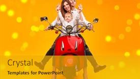  Presentation with bright yellow - Beautiful PPT layouts featuring joyful-parents-and-their-cute backdrop and a gold colored foreground