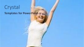  Presentation with summer sun - Theme enhanced with joyful-summer-under-the-sun background and a light blue colored foreground