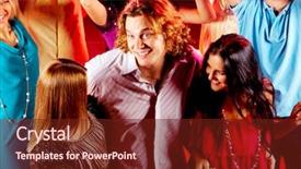  Presentation with teens - Slides enhanced with joyful teens having nice time background and a  colored foreground