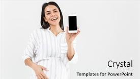  Presentation with medicine pregnant woman - Presentation design enhanced with joyful waiting - image of pleased pregnant woman background and a white colored foreground