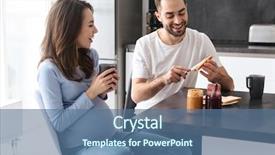  Presentation with pregnant woman - Slide deck having joyful waiting - portait of caucasian family happy background and a ocean colored foreground