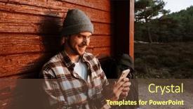  Presentation with man sitting bench - 