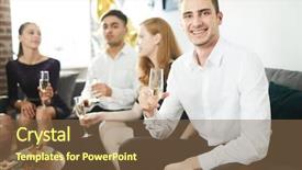  Presentation with flute - Audience pleasing theme consisting of joyful young man with flute backdrop and a tawny brown colored foreground