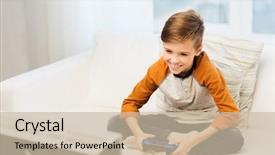  Presentation with black children and technology - Audience pleasing PPT layouts consisting of tv computer free - leisure children technology and people backdrop and a  colored foreground