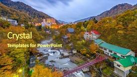  Presentation with hokkaido - Theme enhanced with jozankei hokkaido japan inns background and a tawny brown colored foreground