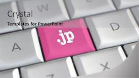  Presentation with name - Amazing slide deck having jp-domain-name backdrop and a light gray colored foreground