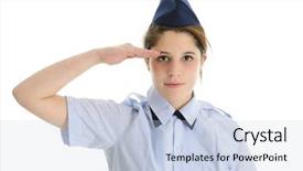  Presentation with teen girl - Colorful PPT layouts enhanced with jrotc - close up front and center backdrop and a light blue colored foreground