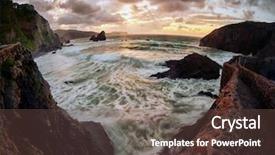  Presentation with church - Presentation design enhanced with juan de gaztelugatxe is church background and a tawny brown colored foreground