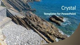  Presentation with island - Beautiful slides featuring juan gaztelugatxe island view basque backdrop and a  colored foreground