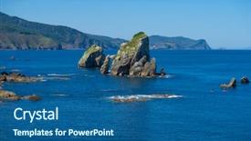  Presentation with san juan puerto rico - Theme with juan gaztelugatxe island view basque background and a  colored foreground