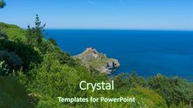  Presentation with san juan puerto rico - PPT theme consisting of juan gaztelugatxe island view basque background and a  colored foreground