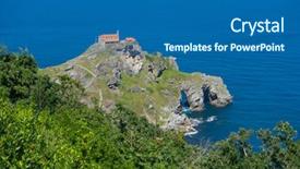  Presentation with island - Beautiful presentation featuring juan gaztelugatxe island view basque backdrop and a  colored foreground