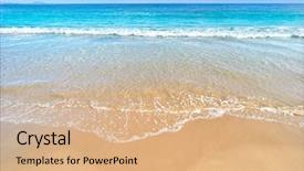  Presentation with beach - Amazing theme having juan of alicante beach playa backdrop and a coral colored foreground