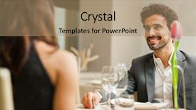  Presentation with luxury - Presentation theme featuring jubilee - couple having a date background and a coral colored foreground