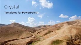  Presentation with landscape desert - Presentation design with judaean-desert-landscape-near-jerusalem background and a  colored foreground