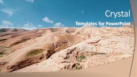  Presentation with landscape desert - PPT theme having judaean-desert-landscape-near-jerusalem background and a  colored foreground