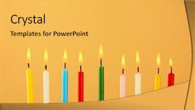  Presentation with hanukkah - Slide deck featuring judah - nine burning candles on color background and a yellow colored foreground