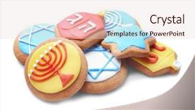  Presentation with hanukkah - Theme having judah - tasty glazed cookies for hanukkah background and a lemonade colored foreground