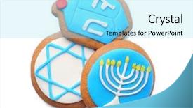  Presentation with hebrew - Amazing theme having hebrew backgrounds - tasty glazed cookies for hanukkah backdrop and a arctic colored foreground