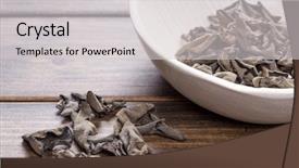  Presentation with ear - Amazing presentation theme having judas - dried jew's-ear backdrop and a light gray colored foreground