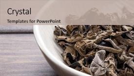  Presentation with grain in ear - Amazing slide set having judas - dried jew's-ear backdrop and a mint green colored foreground