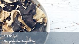  Presentation with fungus - Presentation theme enhanced with judas - top view of dried chinese background and a  colored foreground