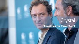  Presentation with pope - Audience pleasing slide deck consisting of jude-law-attends-the-new backdrop and a teal colored foreground