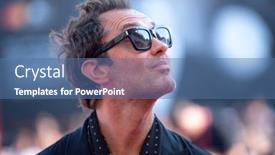  Presentation with pope - Colorful presentation theme enhanced with jude-law-walks-the-red backdrop and a ocean colored foreground