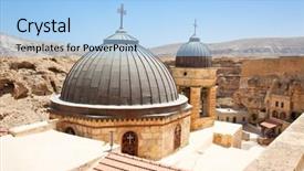  Presentation with orthodox - Cool new slides with saba in judean desert palestine backdrop and a light blue colored foreground