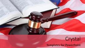  Presentation with judge - Slide set consisting of england lawyer - judge gavel and books background and a red colored foreground