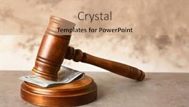  Presentation with gavel - Colorful slide set enhanced with judge-gavel-and-money backdrop and a coral colored foreground